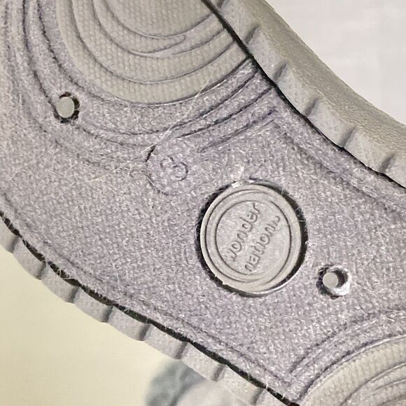 Wonder Nation Sz 3 Toddler Girl’s Gray Fur Slip-on Warm Ankle Booties Sherpa EUC - Picture 7 of 11